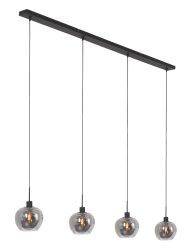 hanglamp-steinhauer-lotus-smokeglas-en-zwart-1900zw-1