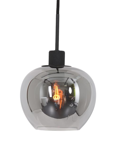 hanglamp-steinhauer-lotus-smokeglas-en-zwart-1901zw