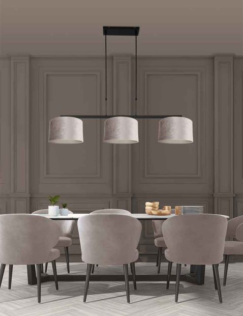hanglamp-steinhauer-stang-geborsteld-zwart-met-grijze-kappen-3459zw-2