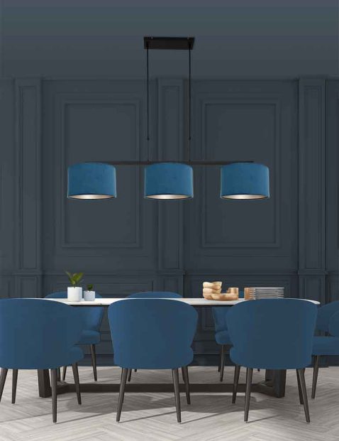 hanglamp-steinhauer-stang-geborsteld-zwart-met-velours-blauwe-kappen-3464zw-3