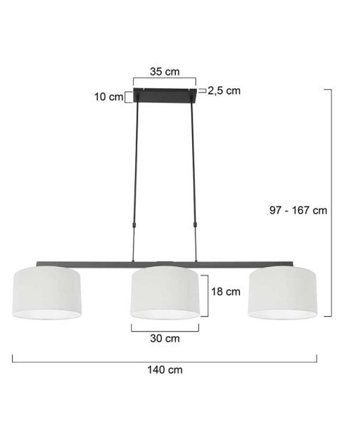 hanglamp-steinhauer-stang-geborsteld-zwart-met-witte-kappen-3461zw-7