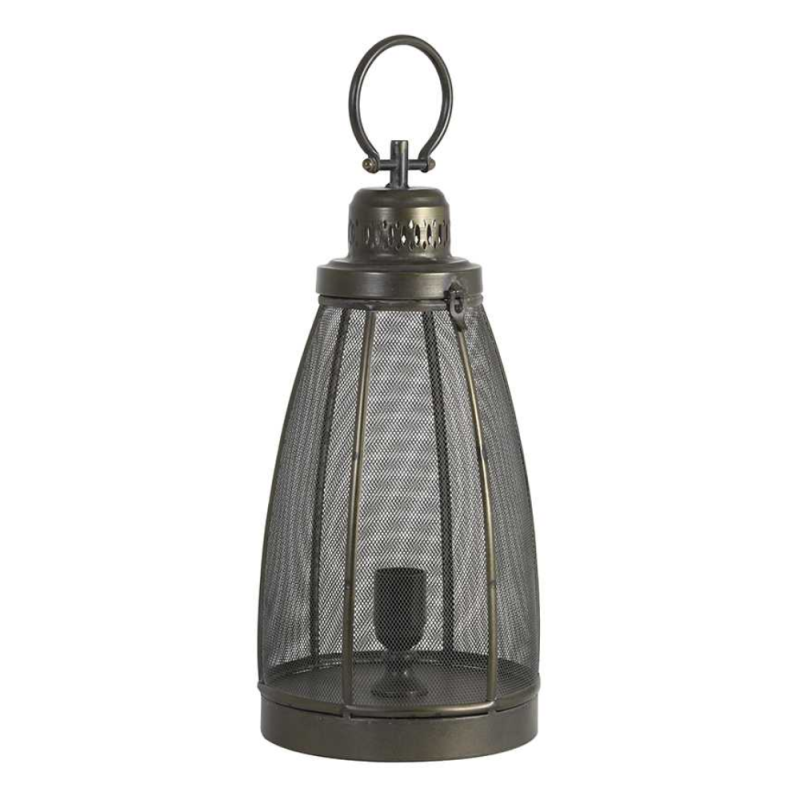 Lantaarn tafellamp Light & Living Pruez donker brons