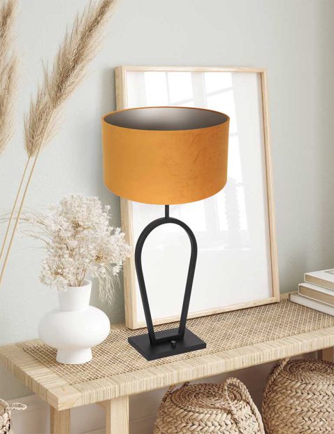 tafellamp-steinhauer-stang-geborsteld-zwart-met-gouden-kap-3506zw-2
