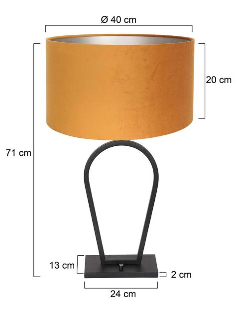 tafellamp-steinhauer-stang-geborsteld-zwart-met-gouden-kap-3506zw-7