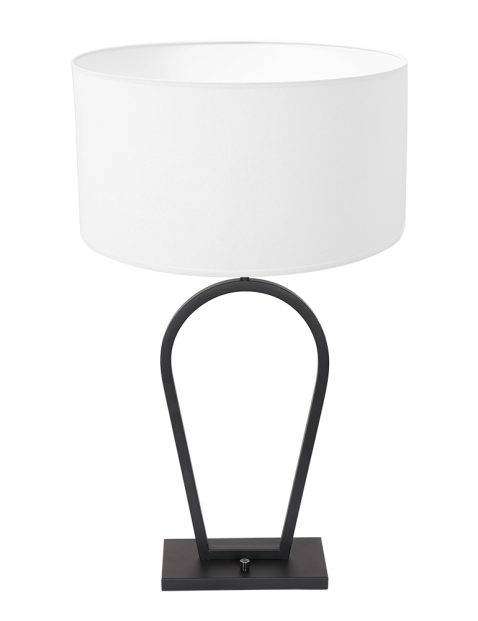 tafellamp-steinhauer-stang-geborsteld-zwart-met-witte-linnen-kap-3504zw