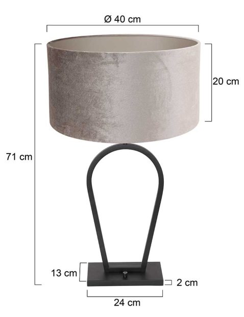 tafellamp-steinhauer-stang-geborsteld-zwart-met-zilvergrijze-kap-3505zw-7