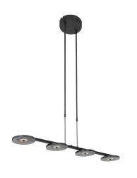 hanglamp-steinhauer-turound-zwart-geborsteld-smoke-glas-3512zw-1