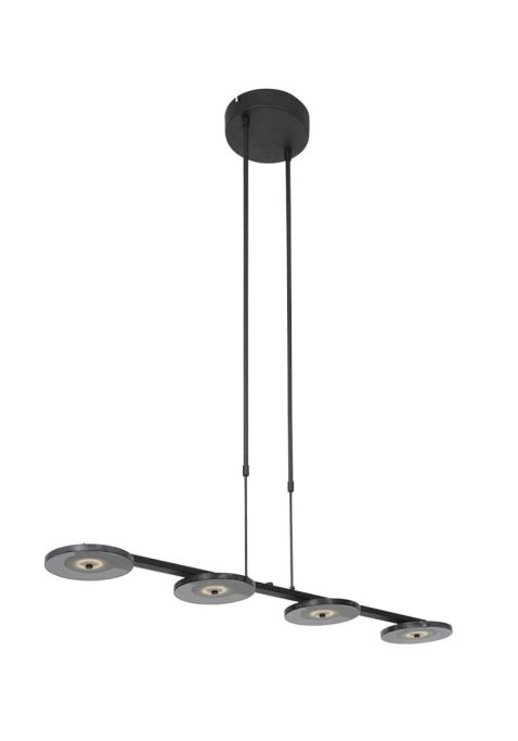 hanglamp-steinhauer-turound-zwart-geborsteld-smoke-glas-3512zw-1