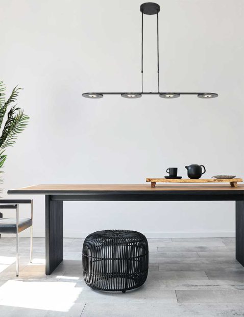 hanglamp-steinhauer-turound-zwart-geborsteld-smoke-glas-3512zw-2