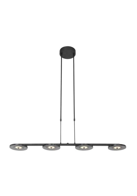 hanglamp-steinhauer-turound-zwart-geborsteld-/-smoke-glas-3512zw