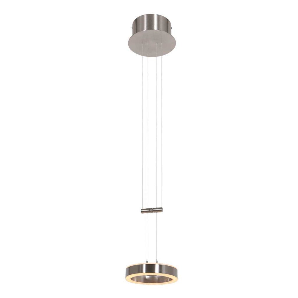 Strakke hanglamp met stalen uitstraling Steinhauer Piola - Afbeelding 4