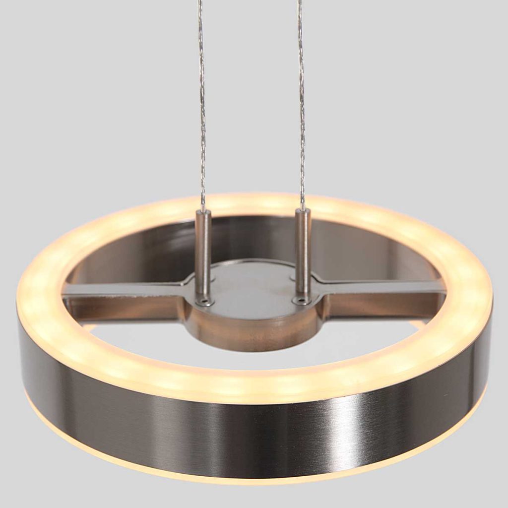 Strakke hanglamp met stalen uitstraling Steinhauer Piola - Afbeelding 7