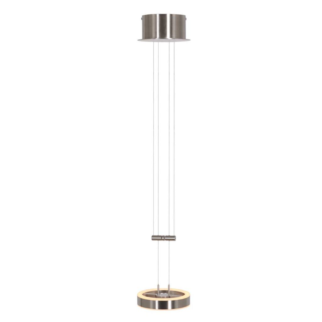 Strakke hanglamp met stalen uitstraling Steinhauer Piola