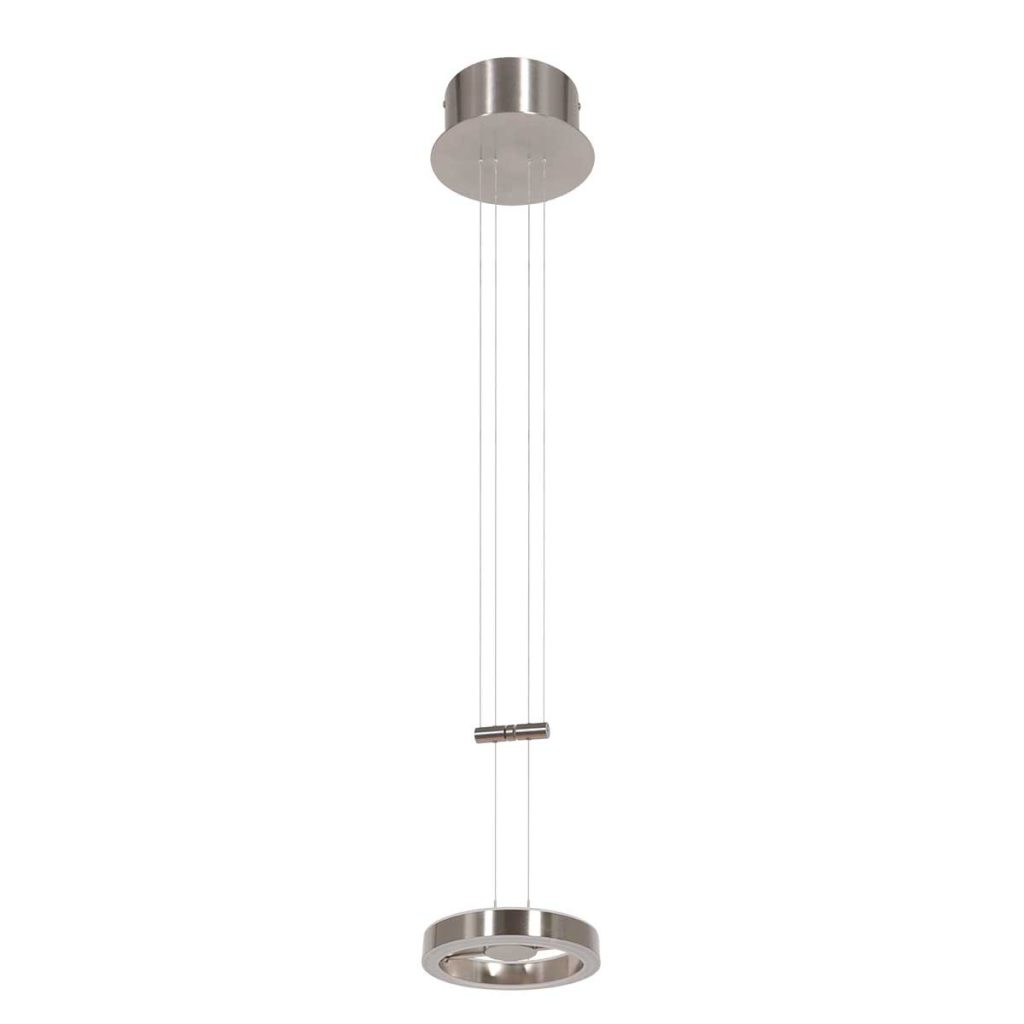 Strakke hanglamp met stalen uitstraling Steinhauer Piola - Afbeelding 3