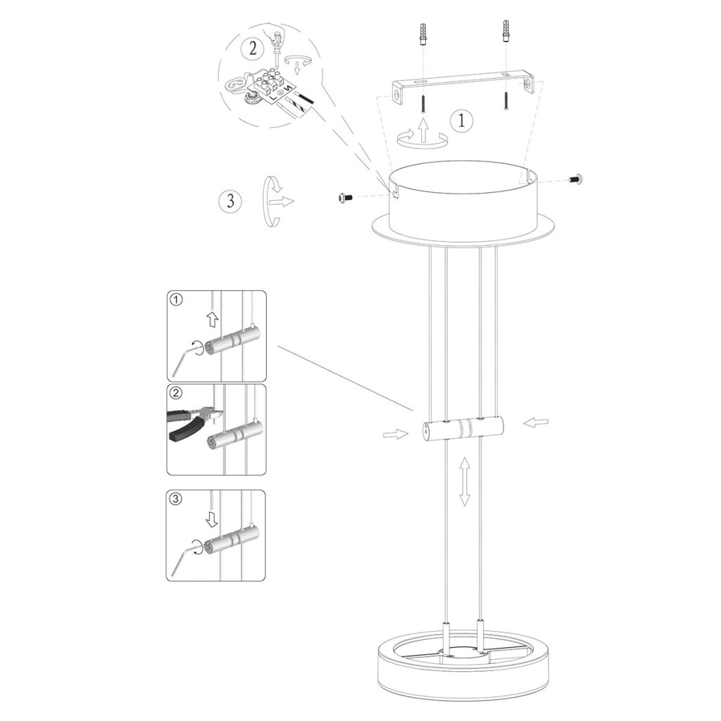 Strakke hanglamp met stalen uitstraling Steinhauer Piola - Afbeelding 9