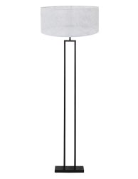 industrieel/moderne-staande-lamp-met-lichte-kap-met-profiel-vloerlamp-light-&-living-shiva-zilver-en-zwart-3814zw