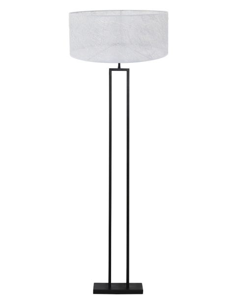 industrieel/moderne-staande-lamp-met-lichte-kap-met-profiel-vloerlamp-light-&-living-shiva-zilver-en-zwart-3814zw