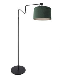 industriele-vloerlamp-met-donkergroene-kapvloerlamp-steinhauer-linstrøm-groen-en-zwart-3735zw