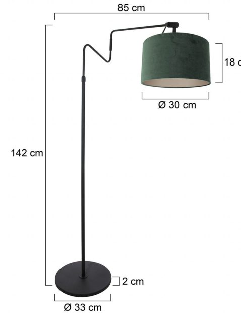 industriele-vloerlamp-met-donkergroene-kapvloerlamp-steinhauer-linstrom-groen-en-zwart-3735zw-5