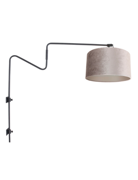 industriele-wandlamp-met-grijze-kap-en-een-knikkende-arm-steinhauer-linstrom-zilver-en-zwart
