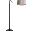 matte-moderne-staande-lamp-met-grijze-kapvloerlamp-steinhauer-linstrøm-zilver-en-zwart-3731zw