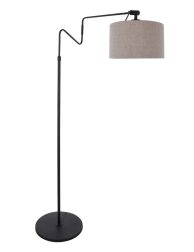 moderne-staande-lamp-met-donkergrijze-kapvloerlamp-steinhauer-linstrøm-bruin-en-zwart-3734zw