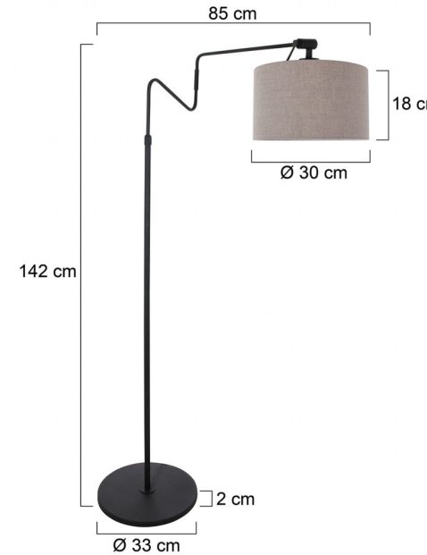moderne-staande-lamp-met-donkergrijze-kapvloerlamp-steinhauer-linstrom-bruin-en-zwart-3734zw-5