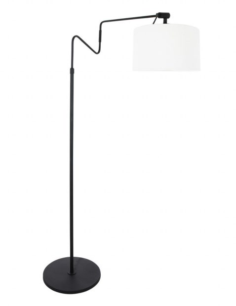 moderne-staande-lamp-met-lichte-kapvloerlamp-steinhauer-linstrøm-wit-en-zwart-3728zw