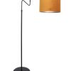 moderne-staande-lamp-met-oranje-kapvloerlamp-steinhauer-linstrøm-goud-en-zwart-3732zw