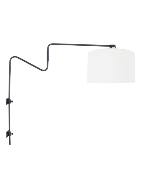 moderne-wandlamp-met-witte-kap-steinhauer-linstrom-wit-en-zwart