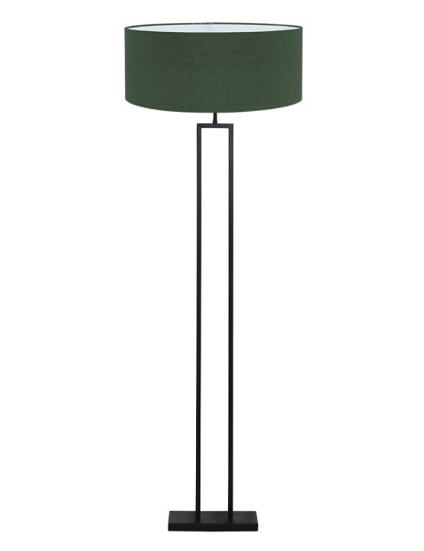 prachtige-staande-lamp-met-strakke-groene-kap-vloerlamp-light-&-living-shiva-groen-en-zwart-3810zw