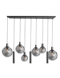 5-lichts-zwarte-hanglamp-hanglamp-steinhauer-bollique-mat-zwart-met-smoke-kleur-glazen
