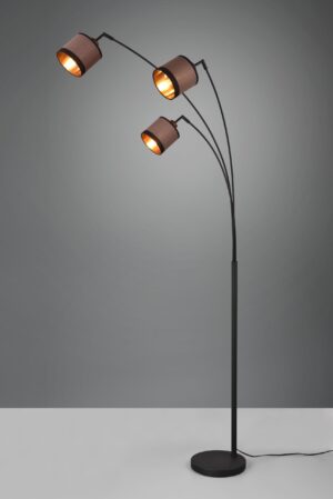 Alternative view of Moderne zwart met gouden vloerlamp Davos