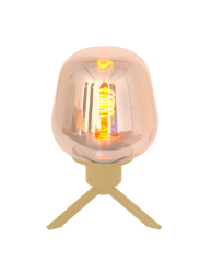 gouden-tafellamp-met-rosekleurig-glas-tafellamp-steinhauer-reflexion-mat-zwart-met-amberkleurig-glas-en-messing-afwerking