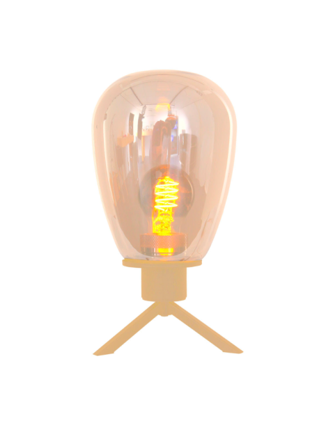 hoge-tafellamp-met-roseglas-tafellamp-steinhauer-reflexion-mat-zwart-amberkleurig-glas-messing-afwerking