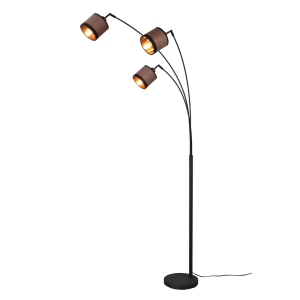 Moderne zwart met gouden vloerlamp Davos