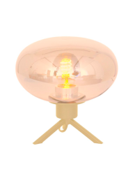 tafellamp-met-roseglas-en-gouden-voet-tafellamp-steinhauer-reflexion-mat-zwart-met-amberkleurig-glas