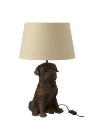 klassieke-beige-met-bruine-tafellamp-hond-jolipa-bobbie