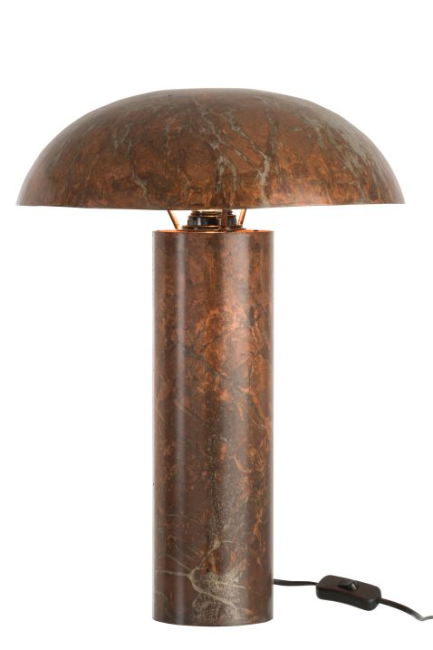 klassieke-bruine-tafellamp-bolle-kap-jolipa-mushroom-1