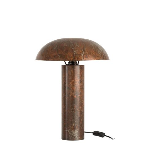 klassieke-bruine-tafellamp-bolle-kap-jolipa-mushroom