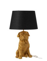klassieke-zwart-met-gouden-hond-tafellamp-jolipa-bobbie