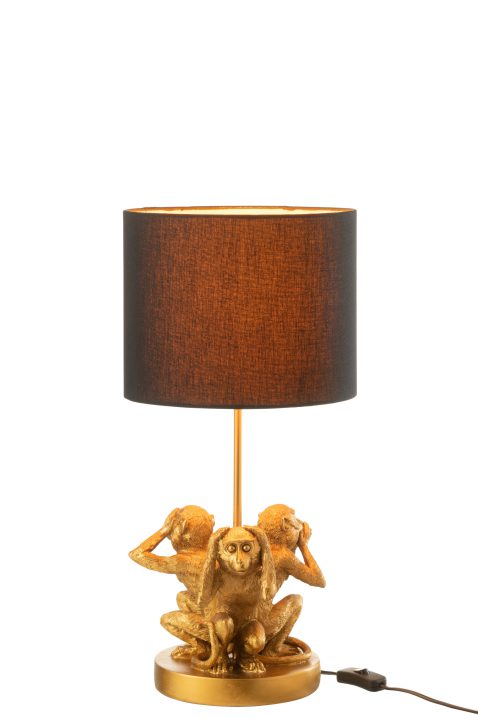 klassieke-zwart-met-gouden-tafellamp-apen-jolipa-monkey-poly-1