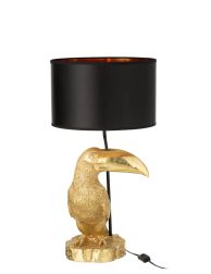 klassieke-zwarte-tafellamp-gouden-vogel-jolipa-toucan-poly