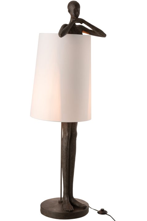 moderne-bruine-tafellamp-mensfiguur-jolipa-man-poly-1