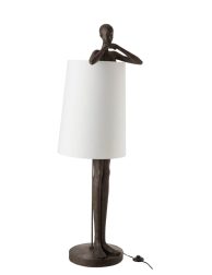 moderne-bruine-tafellamp-mensfiguur-jolipa-man-poly