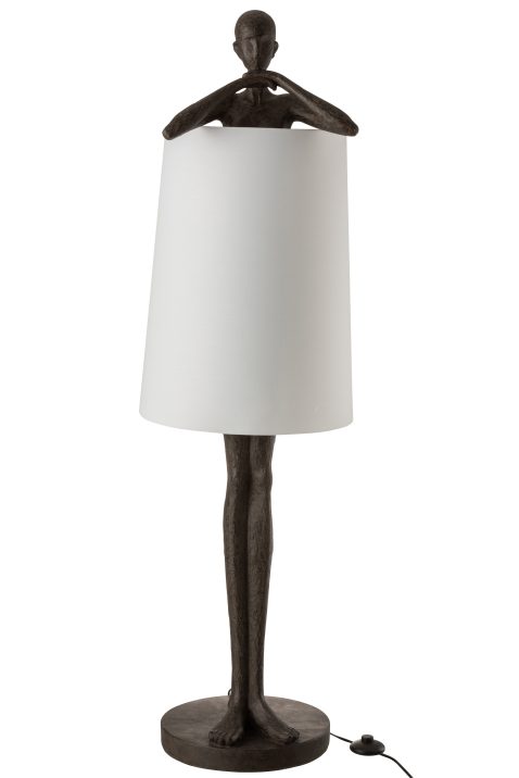 moderne-bruine-tafellamp-mensfiguur-jolipa-man-poly-3