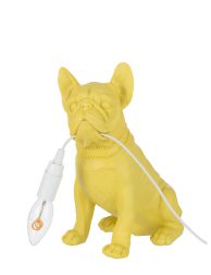 moderne-gele-tafellamp-hond-jolipa-bulldog-poly