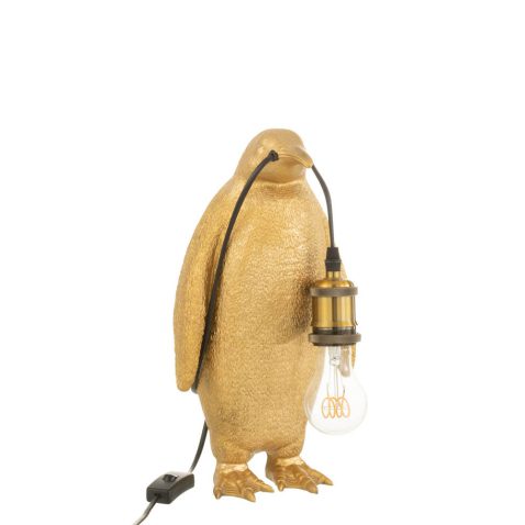 moderne-gouden-pinguïn-tafellamp-jolipa-penguin-poly