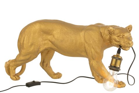 moderne-gouden-poema-tafellamp-jolipa-puma-resin-1