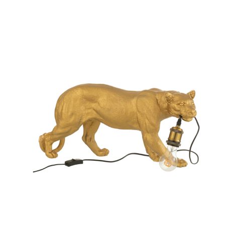 moderne-gouden-poema-tafellamp-jolipa-puma-resin